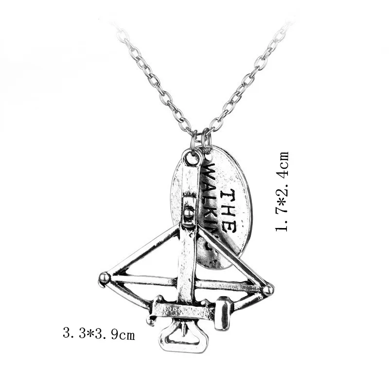 Горячая фильм ювелирные изделия Ходячие мертвецы ожерелье кулон в виде арбалета