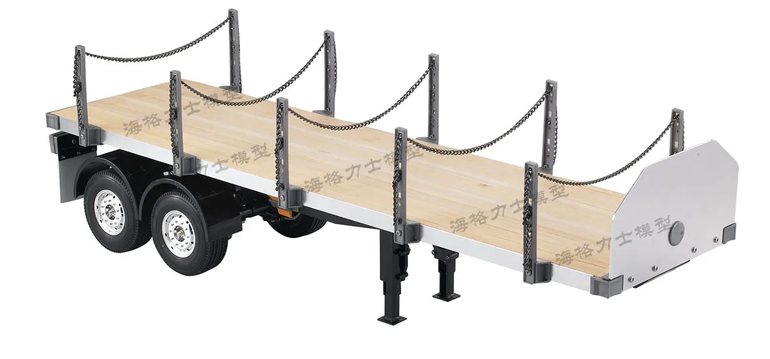 Радиоуправляемый задний вал плоский прицеп автомобиль 4 колеса Тяговая пластина