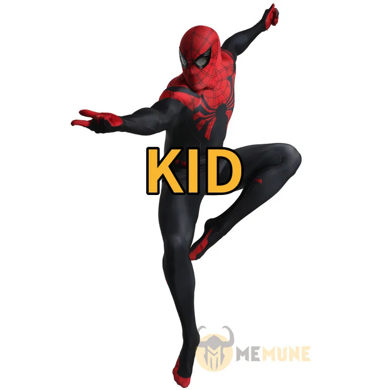 KID Marvel комикс Паук Мальчик ролевые игры превосходный вдали от дома зентай костюм Хэллоуин Косплей Карнавальный Костюм - Цвет: KID