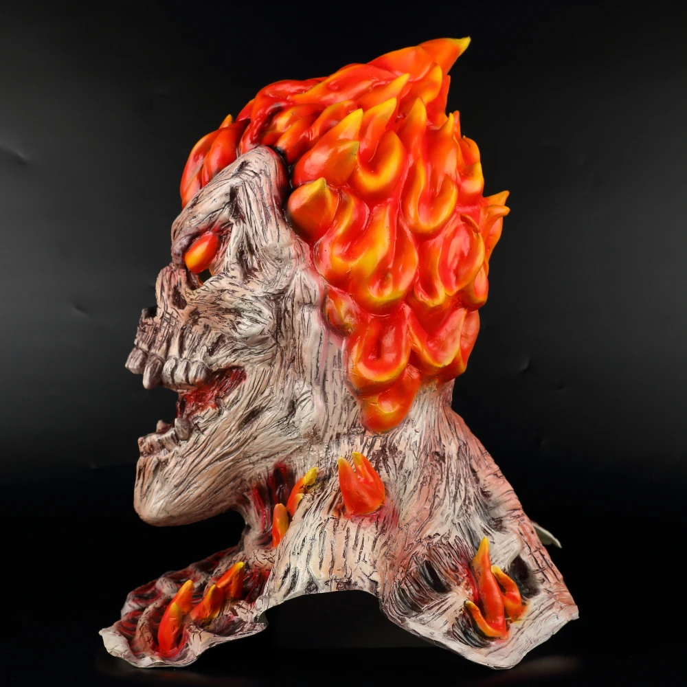 Череп пламенная маска Хэллоуин косплей пожарная на всю голову маскарадвечерние