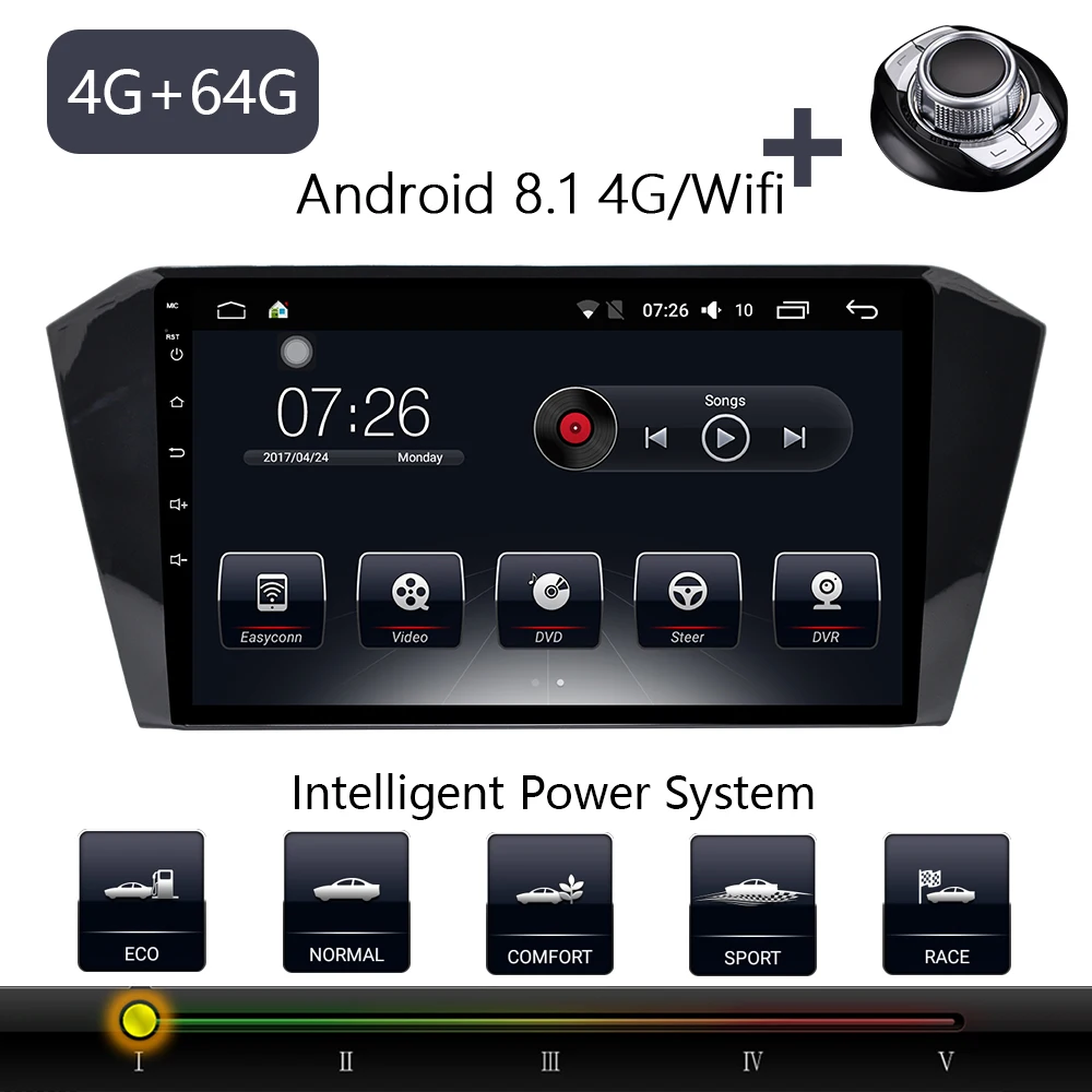 Автомобильный мультимедийный плеер 1 Din Android 8,1 автомобильный DVD для VW/Volkswagen Magotan/Passat B8 10," 4G/32G/64G сенсорный экран автомобиля радио gps