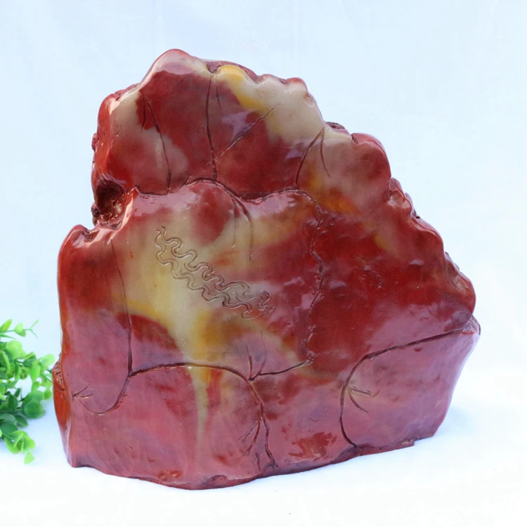 Ручная гравировка работа нефрит резьба пейзаж Лотос камень Shoushan украшения