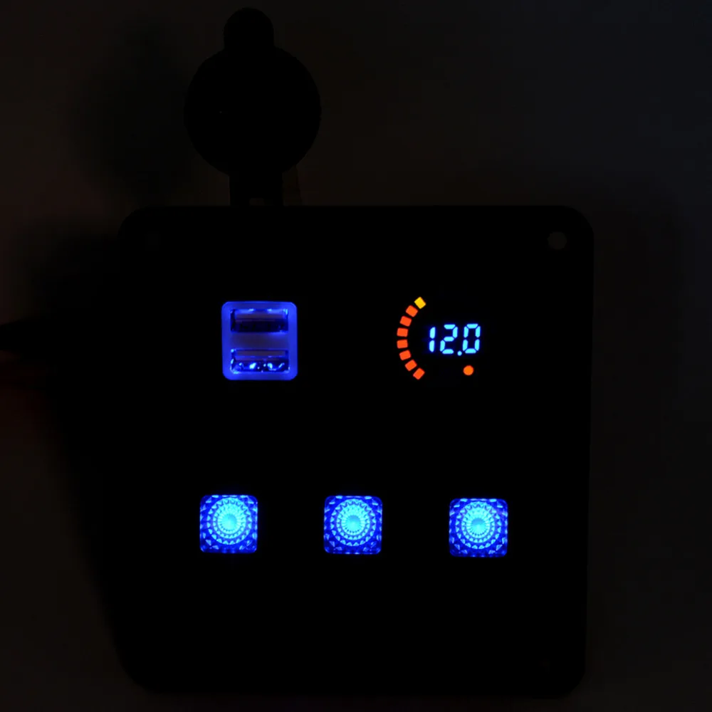 Автомобиль/корабль Caravan 3PIN многофункциональный переключатель панель USB зарядное