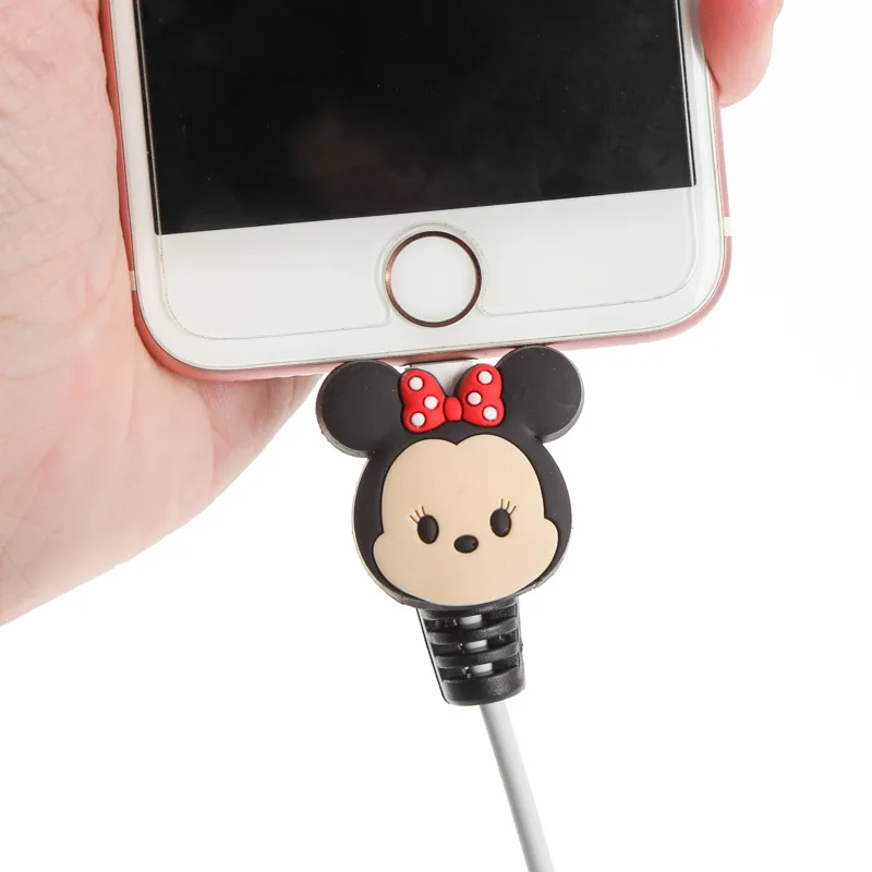 Мультяшная защита для кабеля USB управления iPhone органайзер передачи данных
