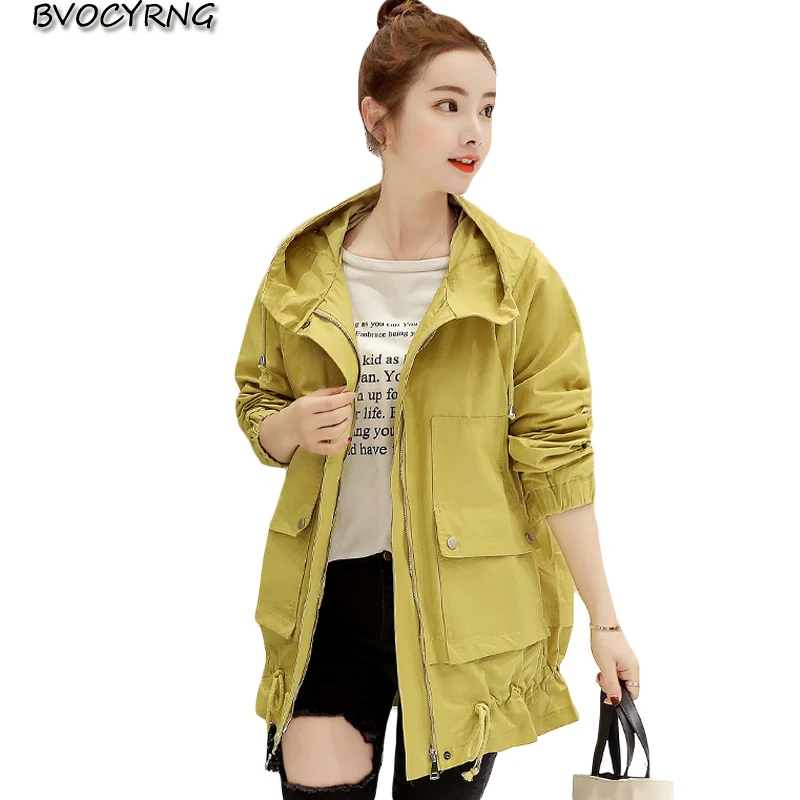 Ветровка с капюшоном Женская 2019 весна осень новая Корейская Студенческая