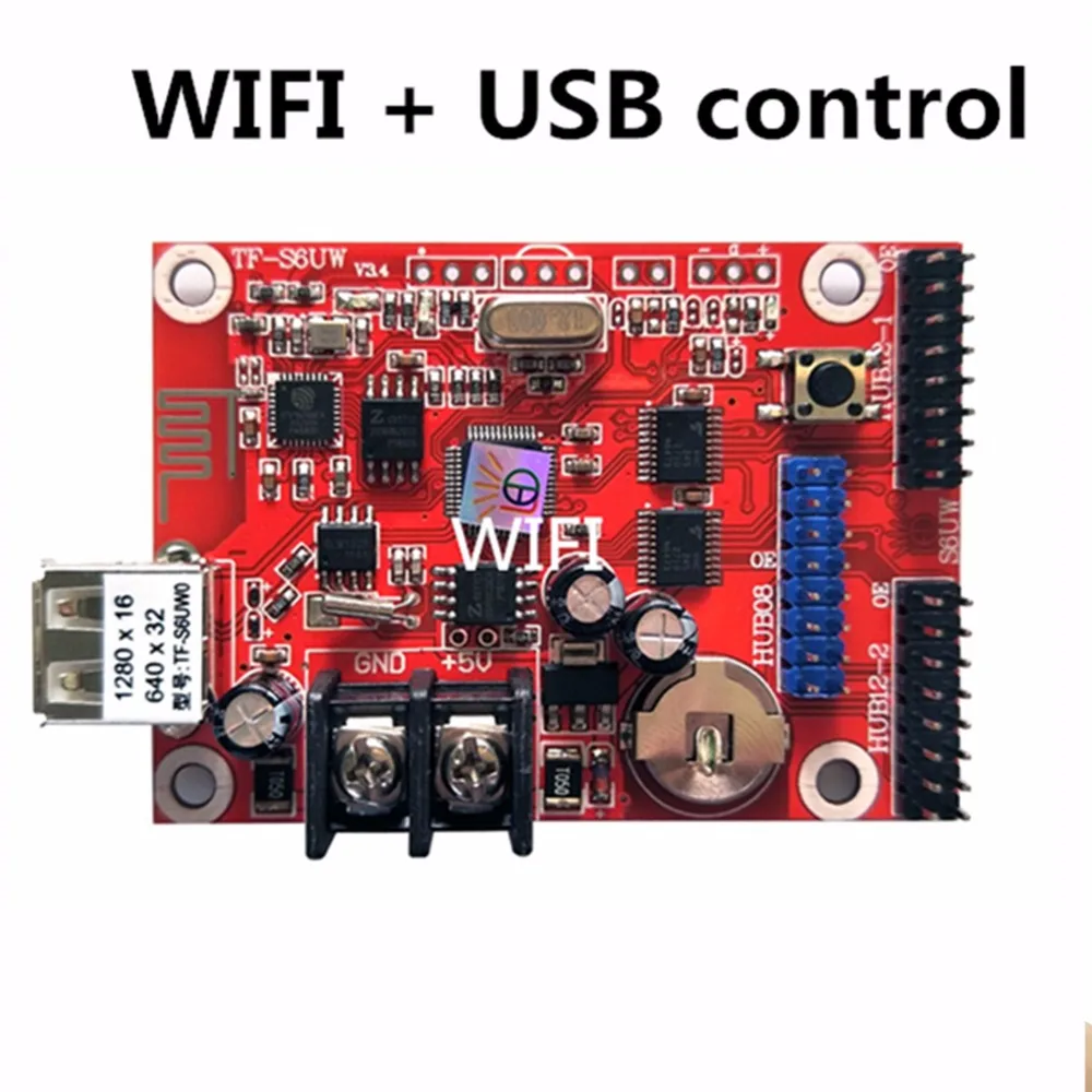 Асинхронный Светодиодный Знак карта управления Wi Fi панель модуля P10 P8 P5 P6