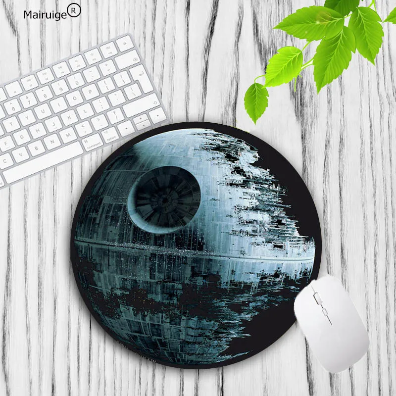 Lock Edge 20X20CM Mairuige Star Wars battleспереди коврик для мыши с рисунком маленький размер 20X20 см 22X22 см круглый игровой Нескользящий Резиновый Коврик - Цвет: Lock Edge 20X20CM