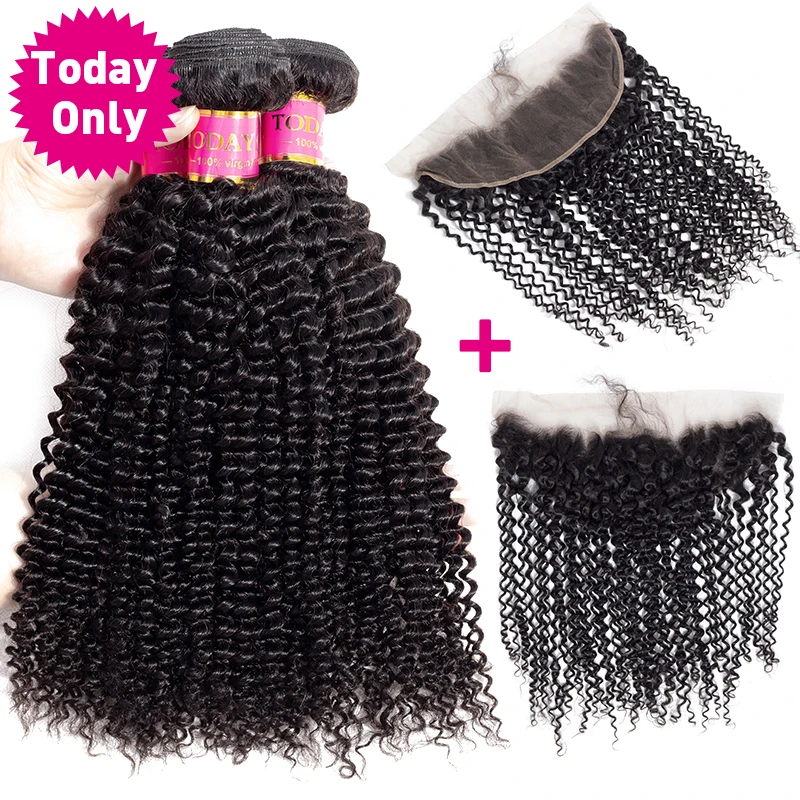 

Сегодня только глубокая кудрявая бразильская пряди волос с кружевной фронтальной застежкой с пряди Remy человеческие пряди волос с фронталь...