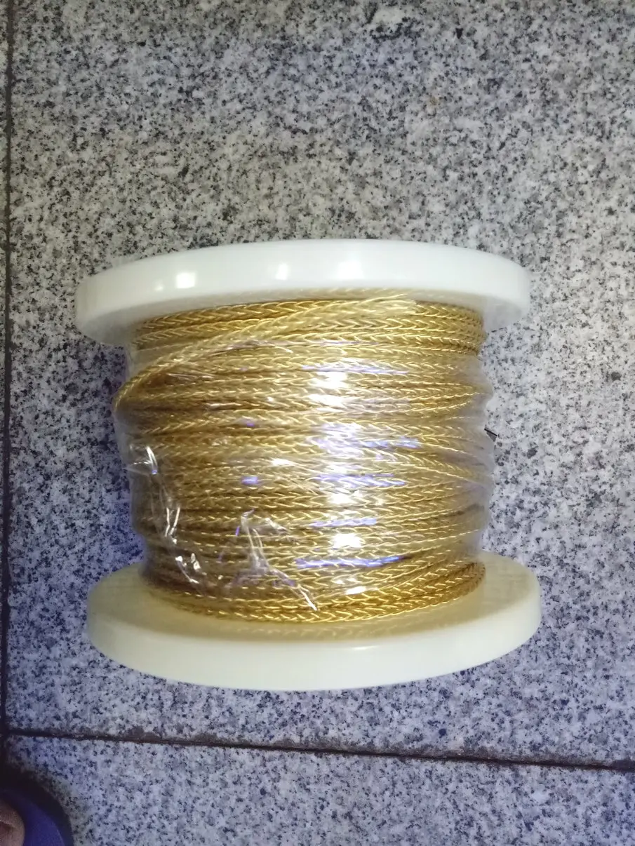 1 Катушка Золотой 50 м DIY 8-ядерный наушник аудио обновленный кабель для наушников