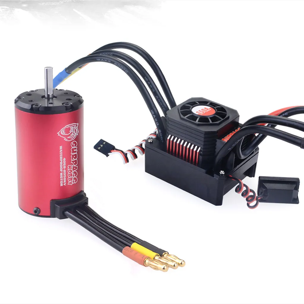 Водонепроницаемый комбо 4068 2050KV бесщеточный двигатель w/150A ESC для 1/8 RC гоночный автомобиль#3