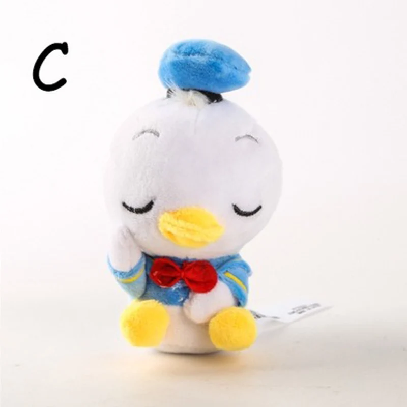 Donald Duck Disney Q версия плюшевые игрушки Микки Маус ручной кукольный сон Микки Минни Винни чехол для телефона детская игрушка кулон подарки на день рождения - Цвет: Donald Duck
