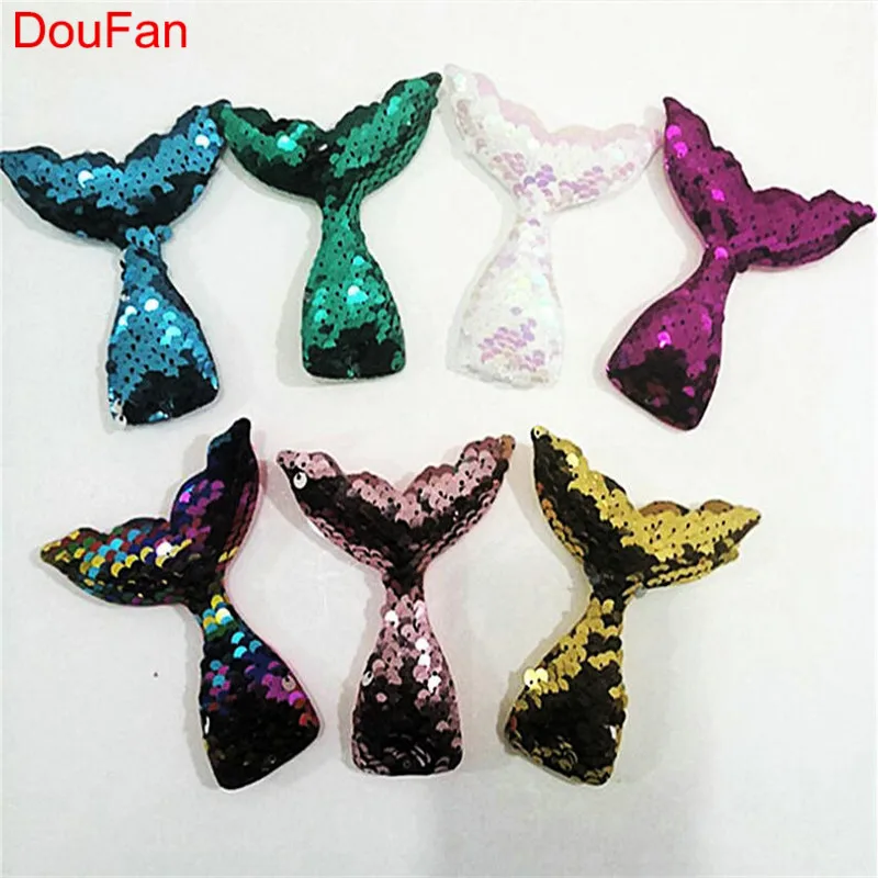 DouFan 3 шт. Блестящий Топпер для торта с хвостом русалки единорог топ кексов товары