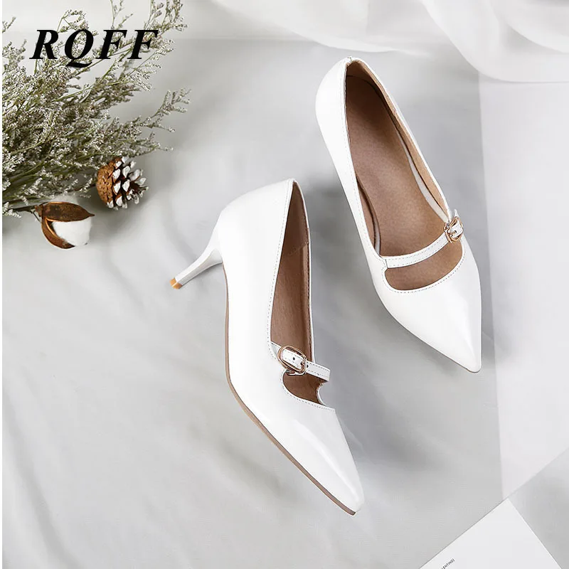 Размер с увеличенной полнотой Свадебный туфли дизайнерские на каблуках обувь 2019