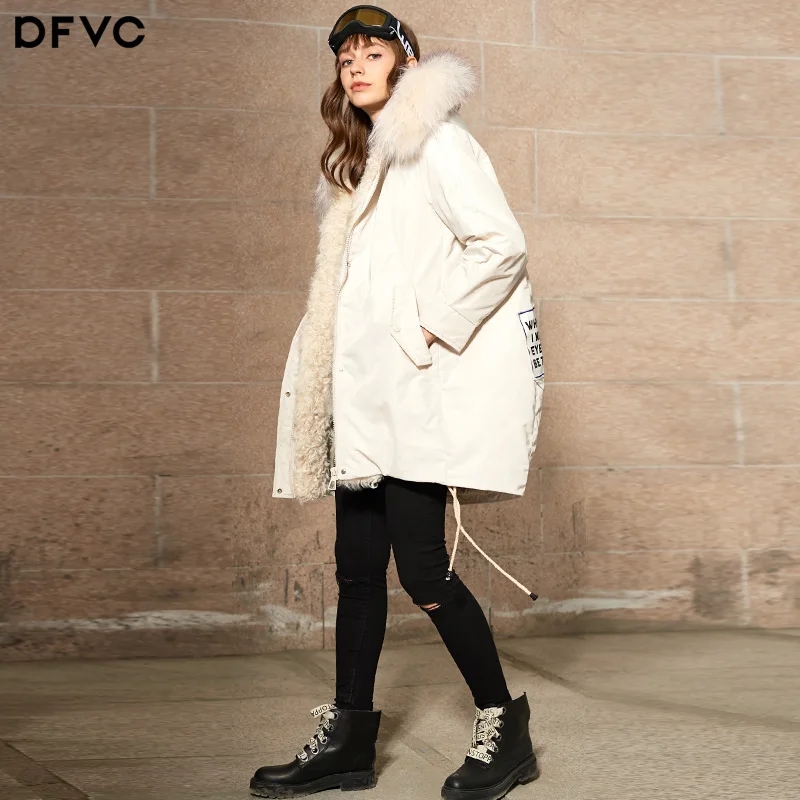 2018 New Arrival Aporia.king Long Solid Zipper Wide-waisted Thick Full White Duck Down Casual Coats | Женская одежда