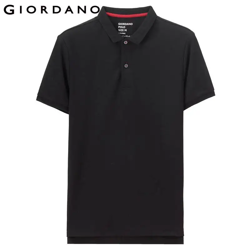 Giordano поло мужское футболка slim fit Polo фирмы Giordano с короткими рукавами выполнена из хлопка и полиэстера, рубашка а так же имеет нескольких цветовых вариантов - Цвет: 98Black