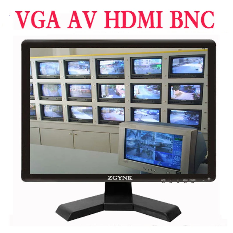 15 дюймовый монитор ПК с ЖК монитором безопасности HDMI VGA AV BNC интерфейс|pc monitor|15 inch