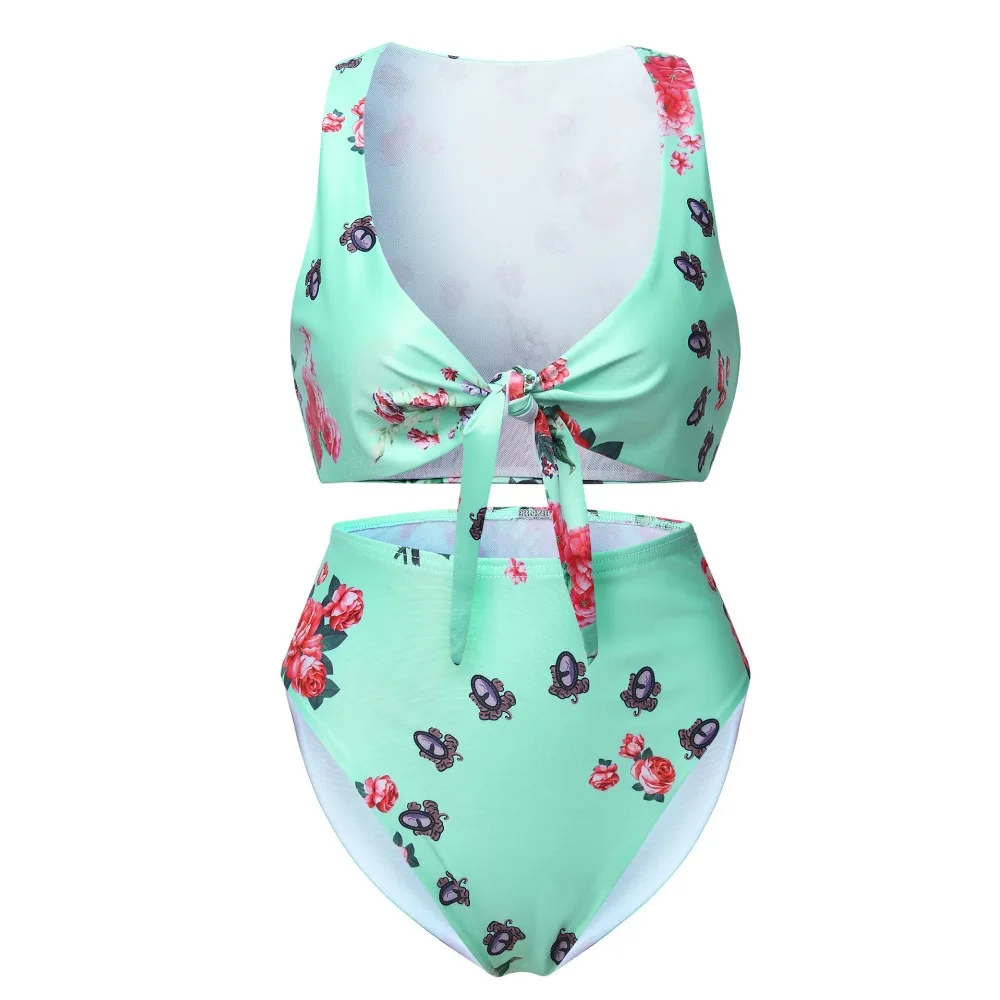 Купальники женские летние бикини 2019 плюс размер купальный костюм Высокая талия