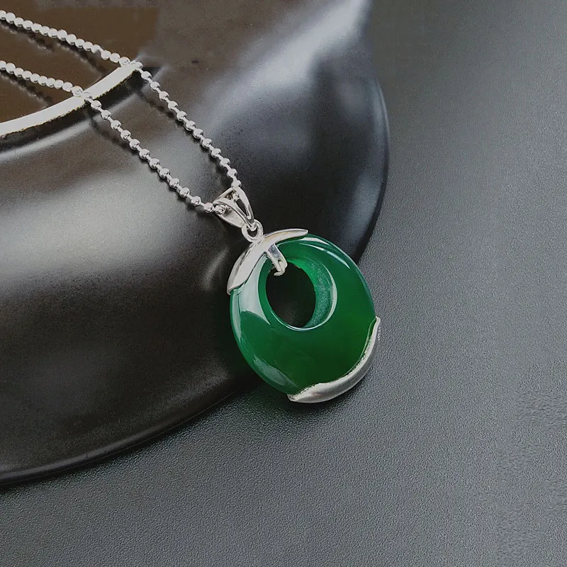 FNJ 925 Серебряный кулон натуральная S925 Solid серебро натуральный белый желтый и зеленый цвета Stpne подвески для Для женщин ювелирных изделий