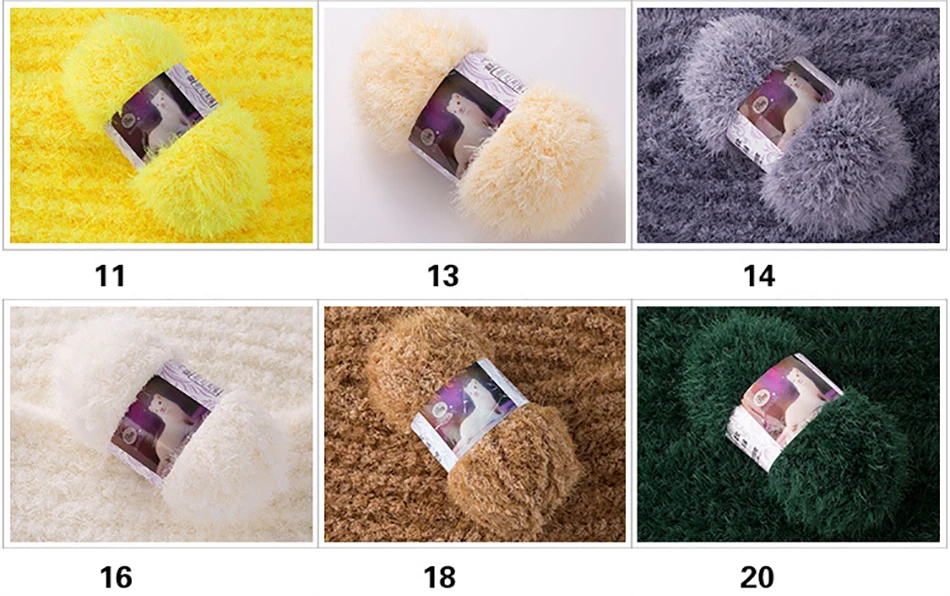 100g/ball Long Hair Mink Yarn Faux Fur Mohair Wool Cashmere Yarn for DIY Hand Knitting Crochet Sweater Thread Baby Yarn JK495