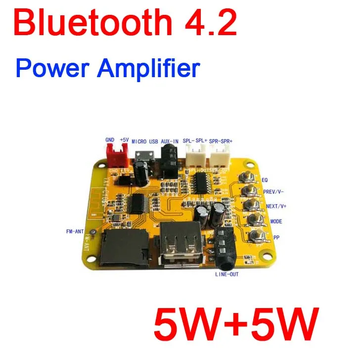 Усилитель мощности dykb Bluetooth 4 2 5 Вт + MP3 WMA WAV FLAC APE аудио декодер плата USB плеер FM