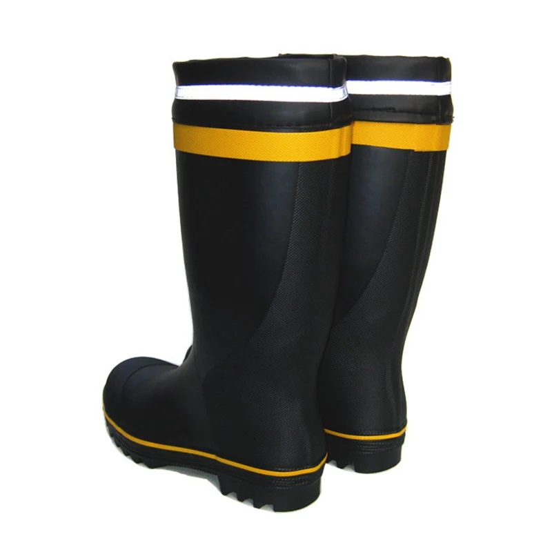 Hellozebra Мужские резиновые сапоги мужской сталь носком и подошва воды обувь