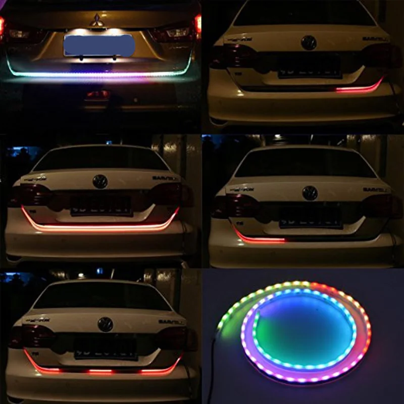 DUU Led Signal Tail Lights Car Styling RGB Halo Undercarriage Floating Dynamic Streamer Turn Warning Luggage Compartment | Автомобили и