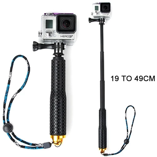 Для спортивной экшн-камеры Go Pro Аксессуары ручной выдвижной полюсный монопод