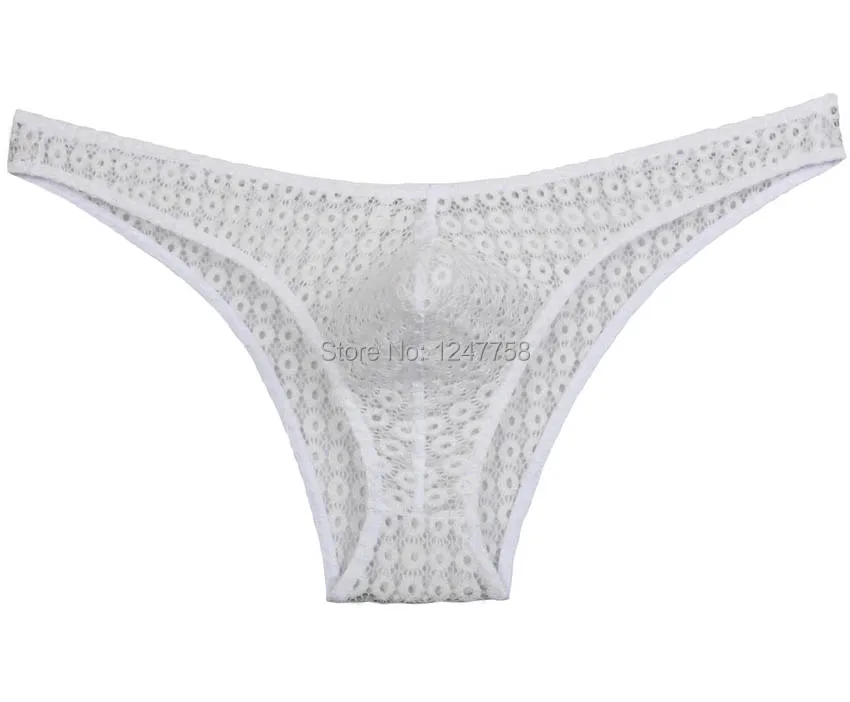 Трусы-бикини мужские кружевные пикантные Короткие трусы-плавки мягкие