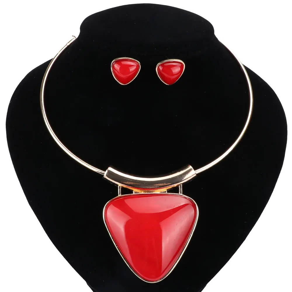 Африканские бусы Ювелирные наборы для женщин Свадебные смоляные драгоценные