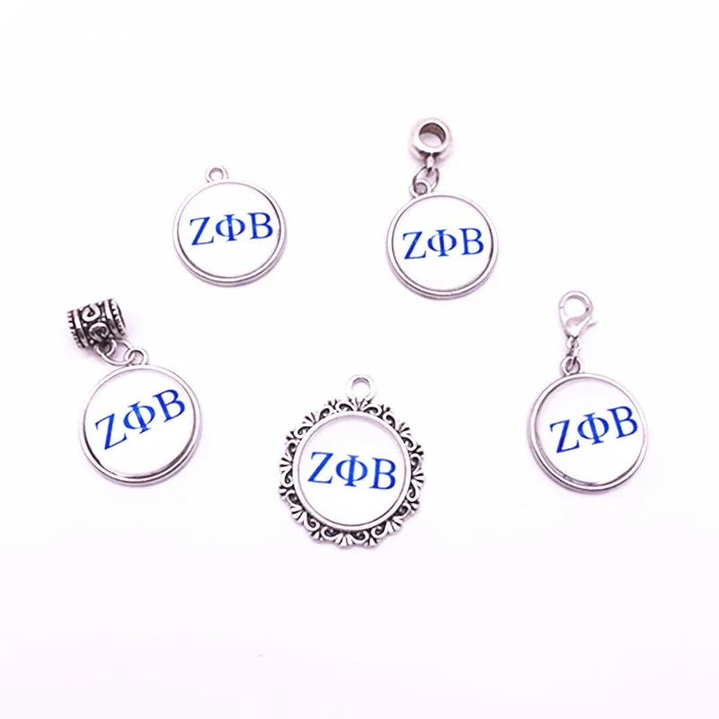 5 стилей ZETA PHI BETA Sorority подвеска DIY браслет ожерелье и брелок Изготовление