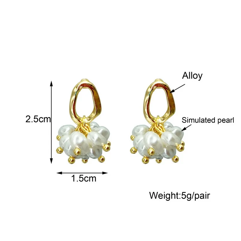 Женские серьги с искусственным жемчугом F.J4Z роскошные элегантные вечерние