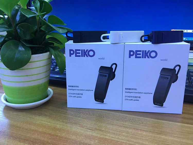 Peiko переводчик Наушники Беспроводные Бизнес наушники 27 языков Bluetooth переводная гарнитура поддержка телефона AI помощник