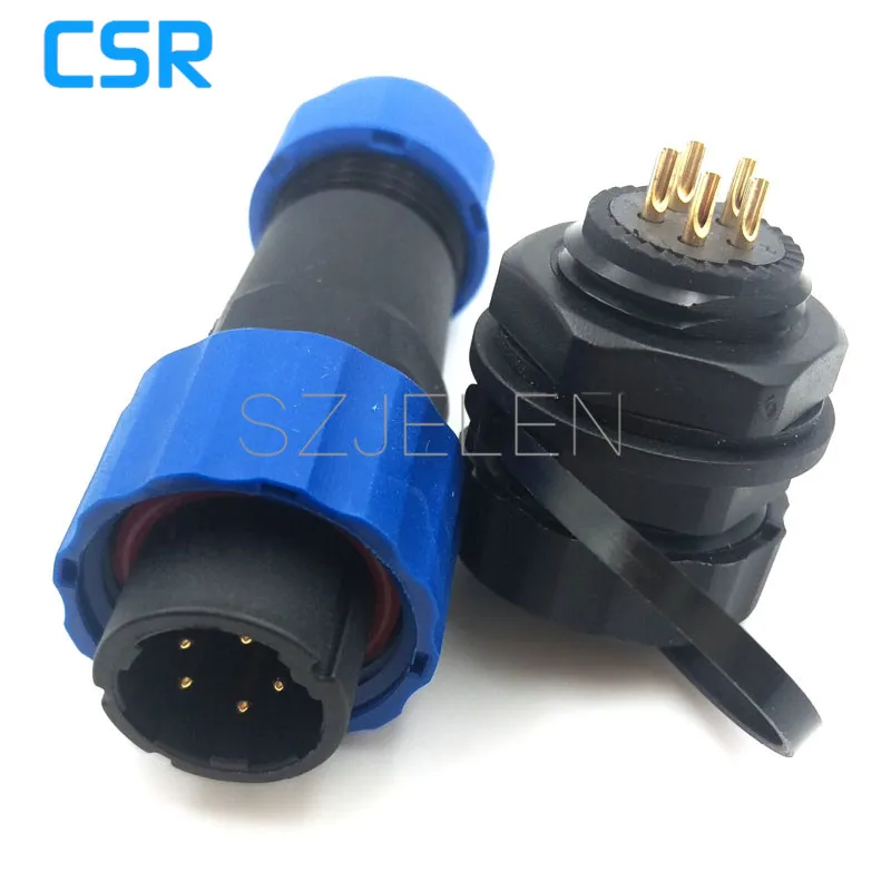SD16, 5-контактный наружный водонепроницаемый разъем, розетки, 16 мм, IP67, фоторазъем кабеля питания, 5-контактный мужской и женский разъем