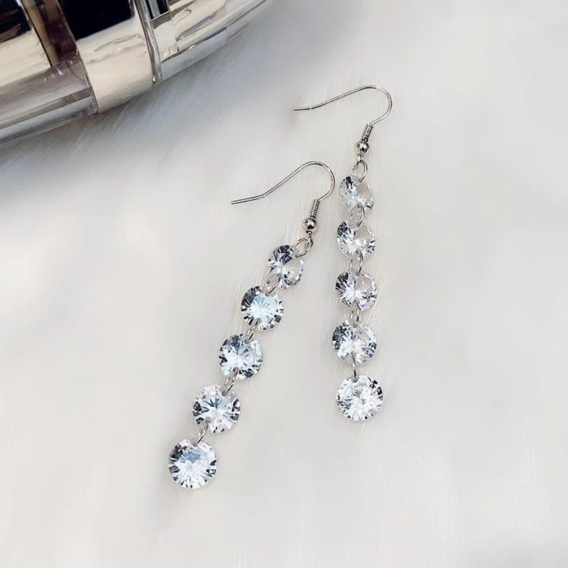 Модные женские серьги 2019 Простые Длинные с кисточками для женщин аксессуары