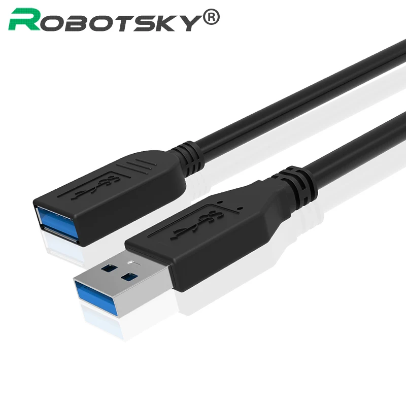 Универсальный USB 3,0 кабель-удлинитель 0,3 м/1 м USB штекер A до USB3.0 Женский Кабель-адаптер для синхронизации данных для компьютера, компьютера, мыши