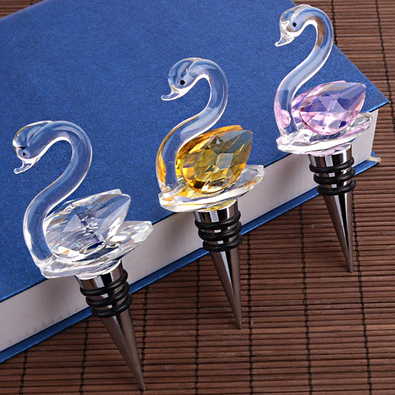 Лебедь вино пробка кристалл свадебный пользу свадебные подарки|gift gifts|gift weddinggift