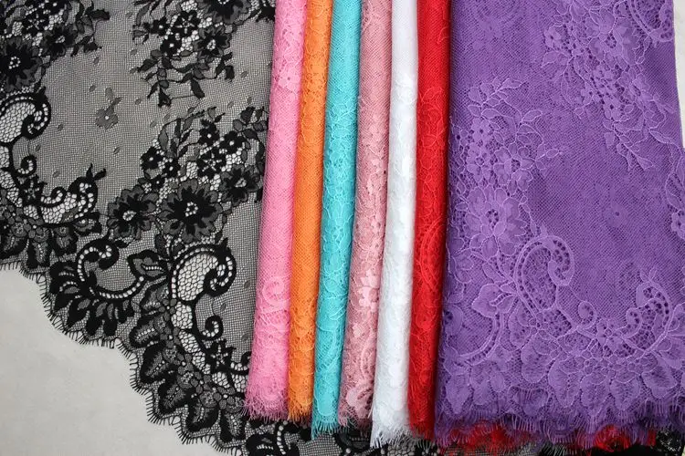 6Meters/Lot Multicolor Eyelash Lace Trim Wide 42CM DIY Handmade Wedding Dress Clothes Fabric Accessories | Дом и сад