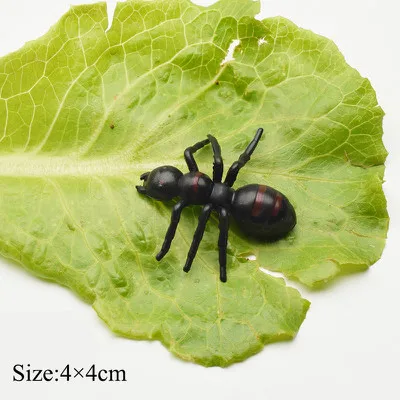 Ants Моделирование бутафорский таракан змея мухи муравья ящерица Зеленый Жук реалистичный Забавный розыгрыш Шутка игрушки для апреля Дурака день Хэллоуин - Цвет: Ants