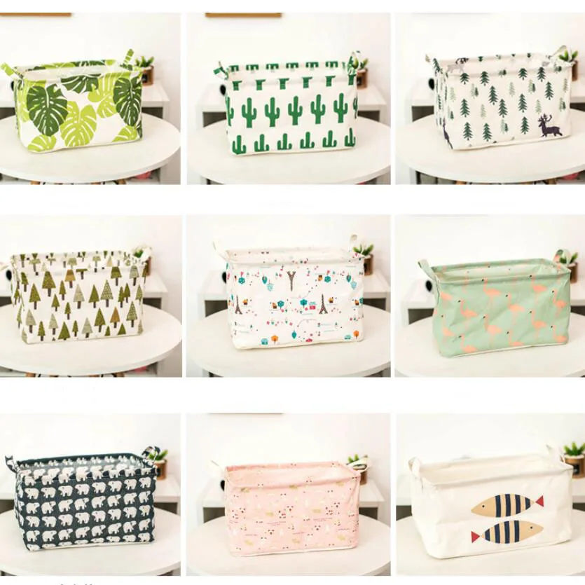 

Новая Водонепроницаемая настольная коробка для хранения Складная корзина для хранения одежды косметический Чехол Органайзер детское ведр...