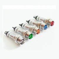 led 8mm metal indicator lights waterproof signal lamp without wire and led light signal convex lamp xd8 1 5 colors 12v 24v 220v