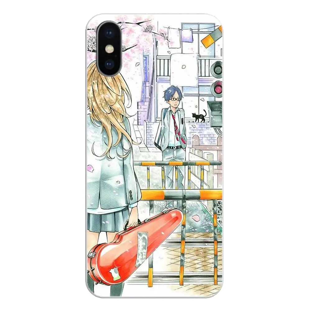 Прозрачные мягкие чехлы для Huawei Honor 8 8C 8X 9 10 7A 7C Mate 20 Lite Pro P Smart Plus Your lie in April Anime Art |