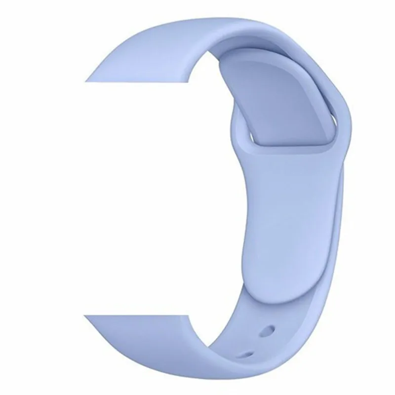 Lilac 20 цветов, спортивная мягкая силиконовая лента для Apple Watch, 38 мм, 42 мм, 40 мм, 44 мм, браслет, сменный ремешок для IWatch, серия 1, 2, 3, 4 - Цвет ремешка: Lilac