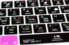 Силиконовый чехол для клавиатуры Logic Pro X с горячим ключом, защита для 13, 15 дюймов, Новый Macbook A1706, A1707, с распознаванием отпечатков пальцев