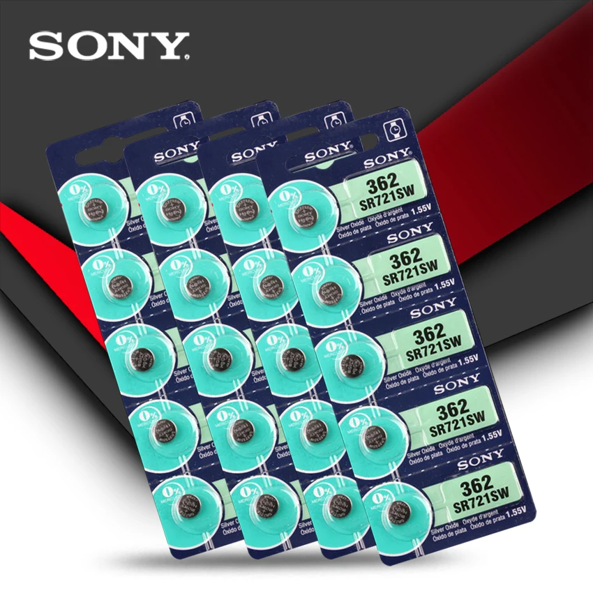 3 шт. sony 362 SR721SW V362 GP62 AG1 1,55 в оксид серебра часы батарея SR721SW 362 Кнопка монетница Сделано в Японии