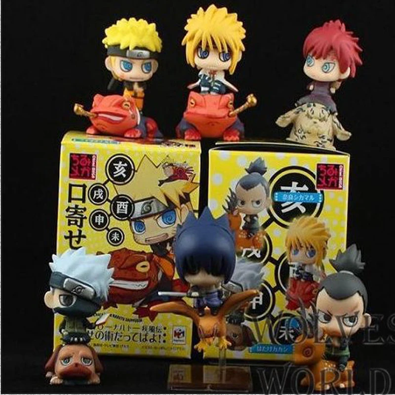 Shuukaku Naruto Shippuden kakahi Hatake Uchiha Sasuke Uzumaki Gaara Bijuu Kyubi Hokage Tobirama Фигурки игрушки модель куклы - Цвет: D With Box