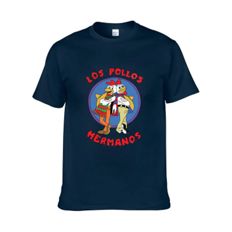 WMHYYFD Мужская Новая модная рубашка с отверстиями LOS POLLOS футболка с надписью Hermanos Chick Brothers футболка с коротким рукавом Топ