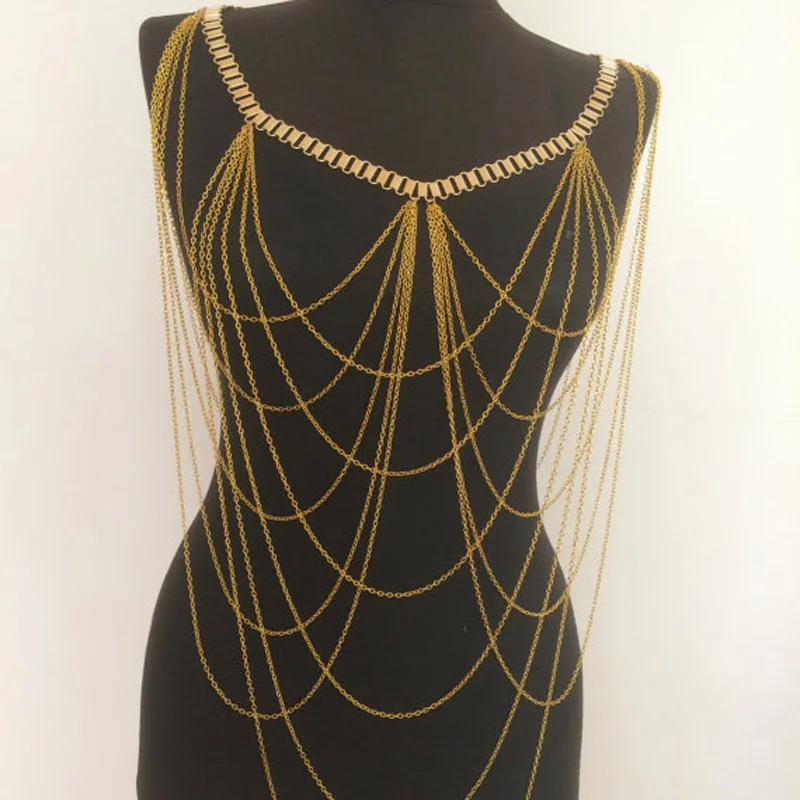 Женское Ожерелье длинное ожерелье из сплава с кисточками|chain body|beach body jewelrybody jewelry