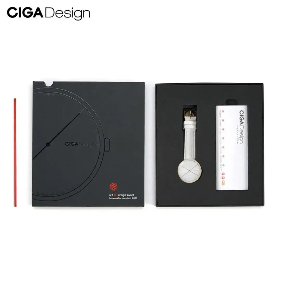 Женские часы 009 серии Xiaomi CIGA дизайн наручные Reddot Winner Модные Простые ретро кожаные