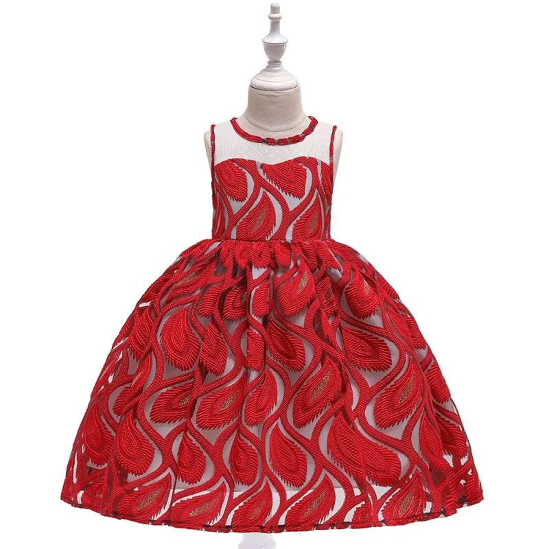children's tutu clothing pageant dresses flower girl embroidery mesh weddings kids Sleeeveless knee length | Детская одежда и