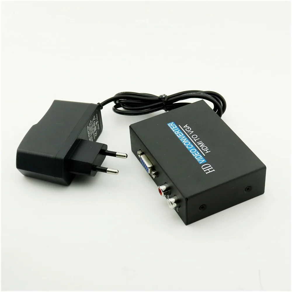 1 шт. HDMI в VGA и RCA Phono стерео аудио 1080P конвертер адаптер для ПК HDTV|to vga|converter adaptervga to |